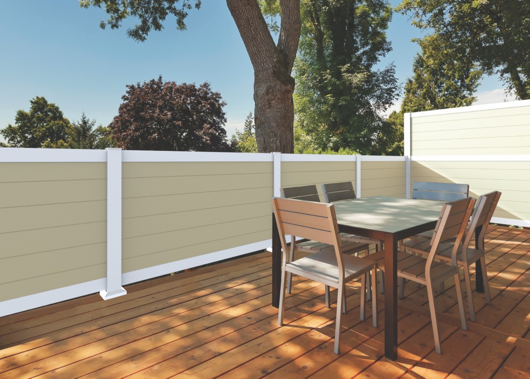 Well-designed deck with distinct zones for different activities